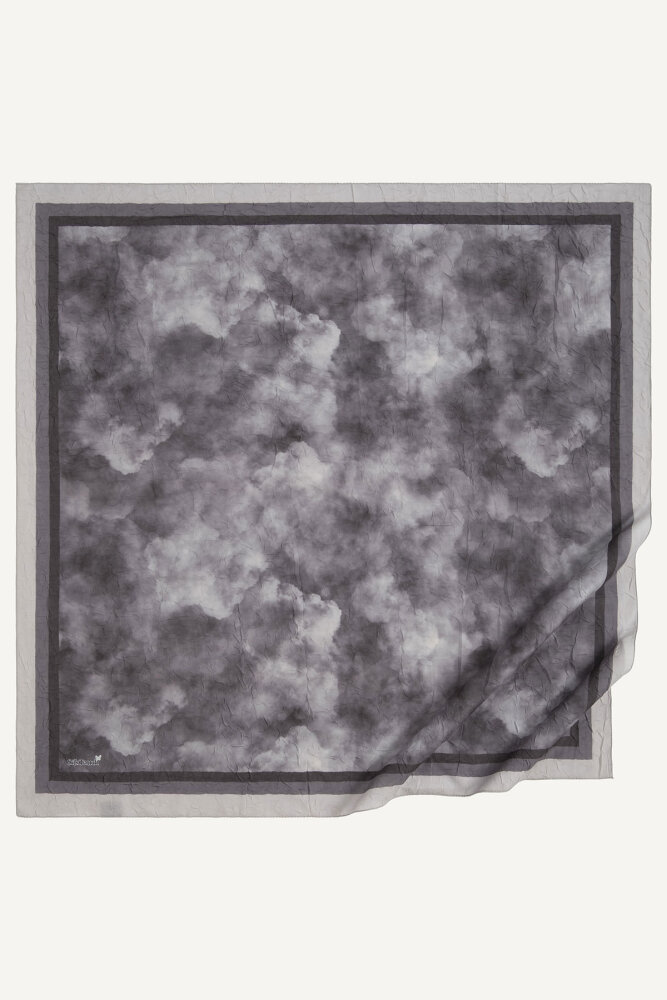 Acı Kahve Bulut Desen Kraş Eşarp - 2