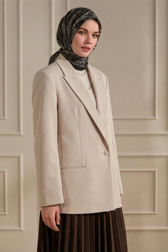 Acı Kahve Miras Desenli Müslin Eşarp