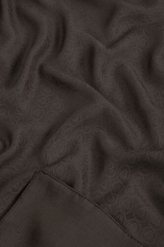 Acı Kahve Piramit Monogram Desen Mercan Şal (1)