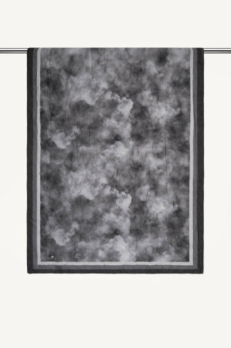 Antrasit Bulut Desenli Kraş Şal