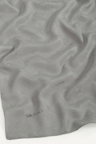 Aura Monogram Desen Mercan Eşarp - 3