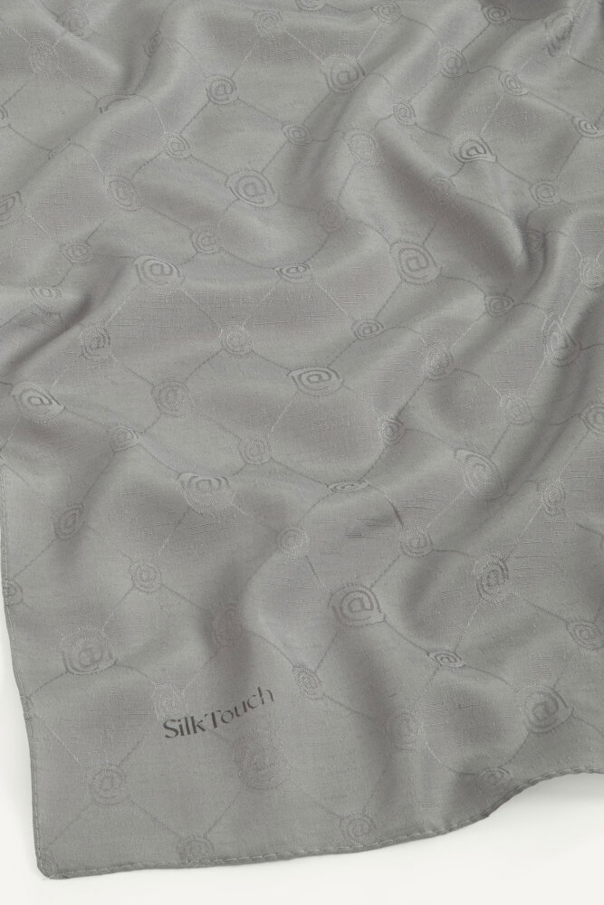 Aura Monogram Desen Mercan Eşarp - 3
