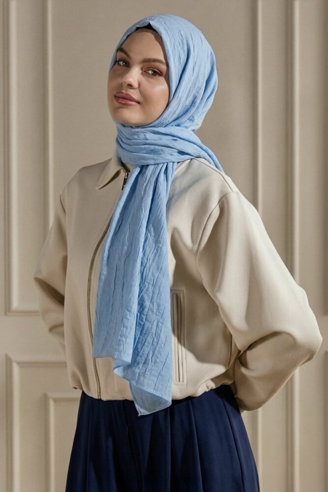 Bebe Mavisi Kraş Şal - 1