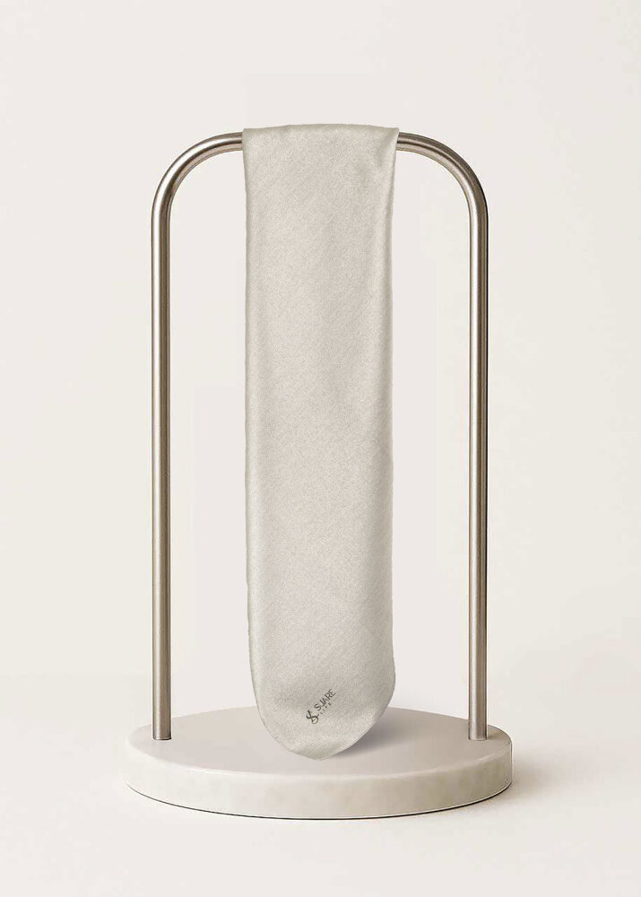 Bej Düz Renk Kehribar Eşarp - 2