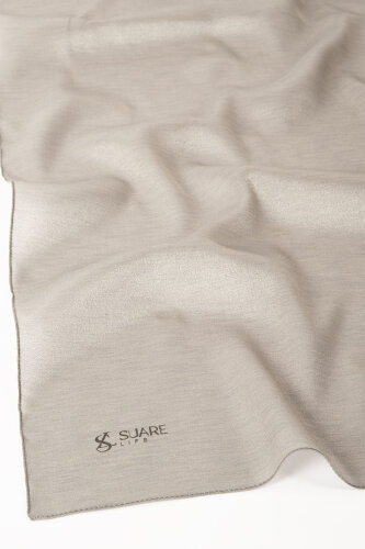 Bej Düz Renk Kehribar Eşarp - 3