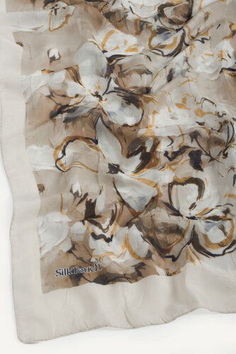 Bej Pamuk Esintisi Desen Kraş Şal (1)