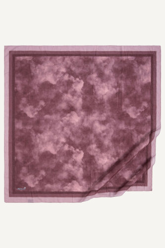 Bordo Bulut Desen Kraş Eşarp (1)