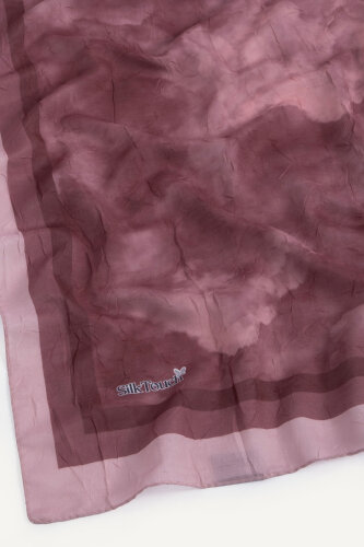 Bordo Bulut Desen Kraş Eşarp - 3