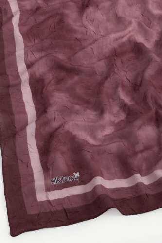 Bordo Bulut Desenli Kraş Şal (1)