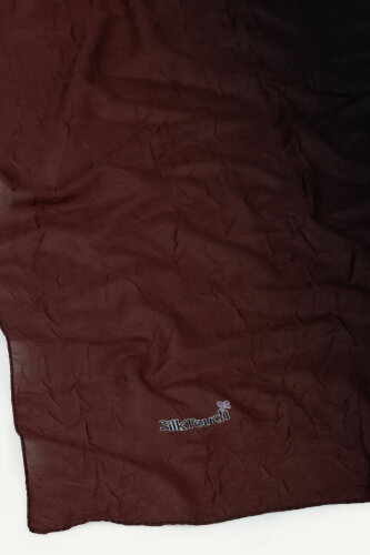 Bordo Degrade Desen Pamuk Vual Şal - 3