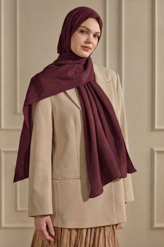 Bordo Mercan Şal