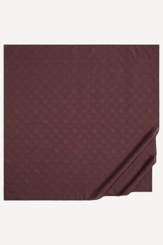 Bordo Monogram Desen Mercan Eşarp (1)