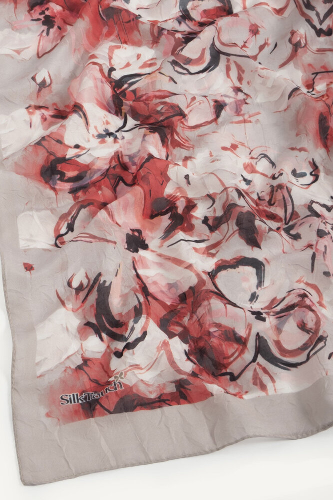 Bordo Pamuk Esintisi Desen Kraş Şal - 2