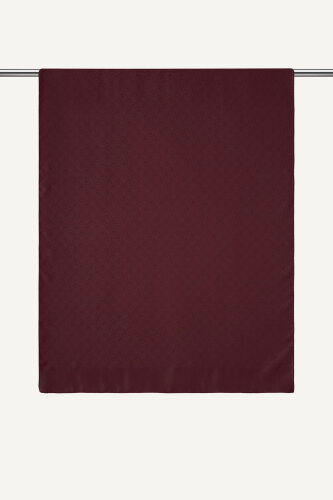 Bordo Piramit Monogram Desen Mercan Şal