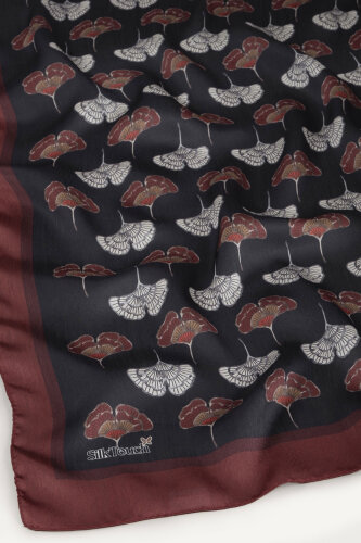  Bordo Yonca Desenli İdol Vual Şal (1)