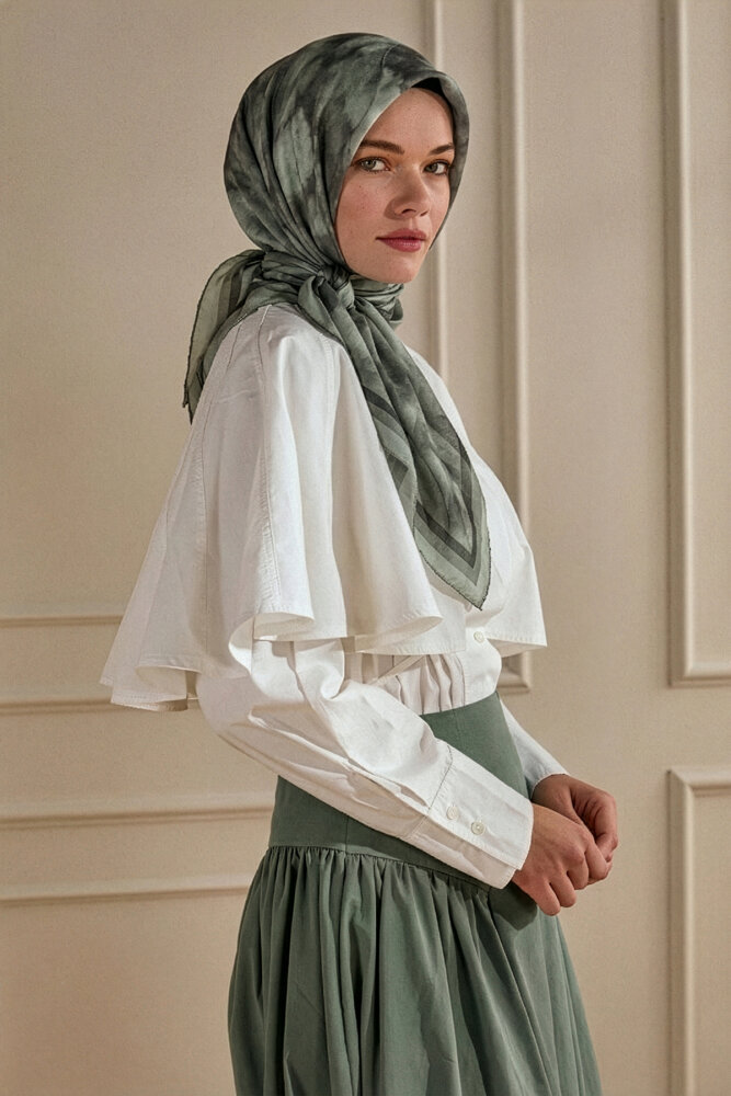 Çağla Bulut Desen Kraş Eşarp - 1