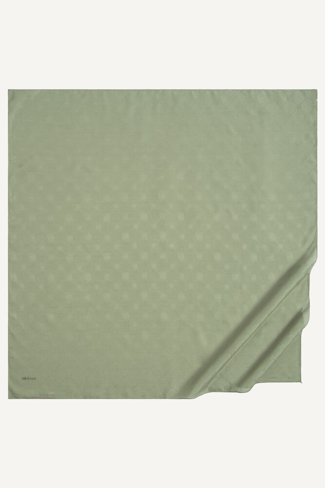 Çağla Monogram Desen Mercan Eşarp - 2