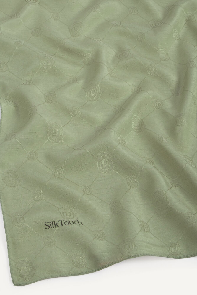 Çağla Monogram Desen Mercan Eşarp - 3