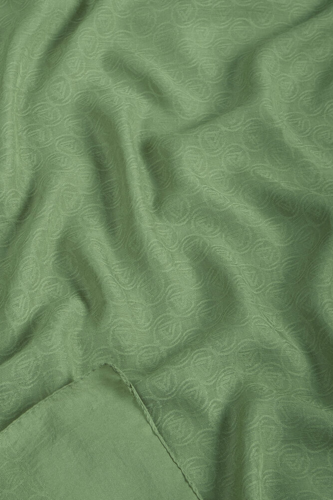 Çağla Piramit Monogram Desen Mercan Şal - 2