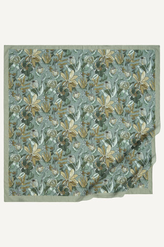 Çağla Vintage Flora Desen Kraş Eşarp (1)