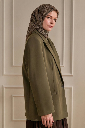 Çikolata Miras Desenli Müslin Eşarp