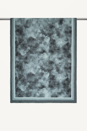 Füme Bulut Desenli Kraş Şal