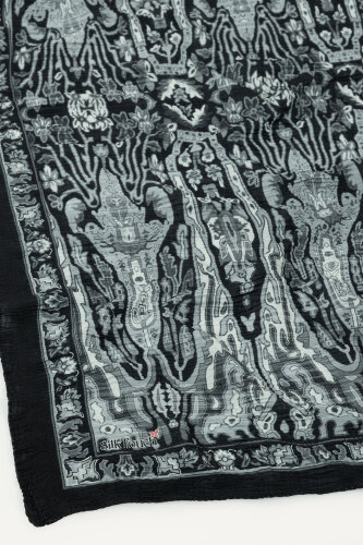 Füme Miras Desenli Müslin Eşarp - 3