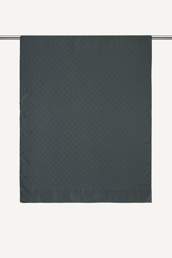 Füme Piramit Monogram Desen Mercan Şal - 1