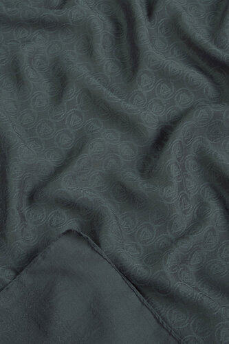 Füme Piramit Monogram Desen Mercan Şal (1)