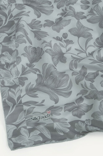 Füme Zambak Desen Natural Eşarp - 3