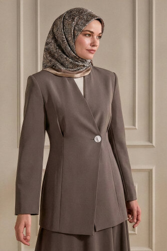 Gold Etnik Desen Kristal Eşarp