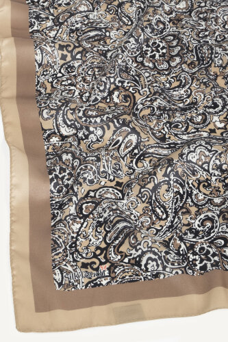 Gold Etnik Desen Kristal Eşarp - 3