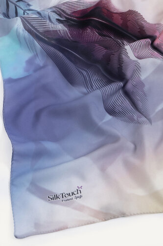 Gold Kehribar Tüyü Desenli Fransız İpeği Şal - 3