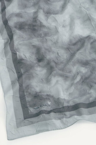 Gri Bulut Desen Kraş Eşarp - 3