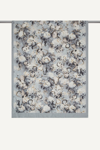 Gri Pamuk Esintisi Desen Kraş Şal - 3