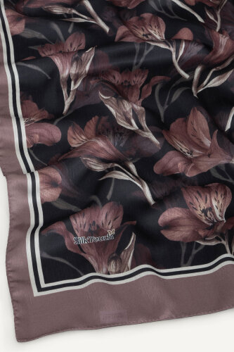 Gül Lale Desenli İdol Vual Şal (1)