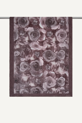 Gül Suluboya Gül Desenli Kraş Şal