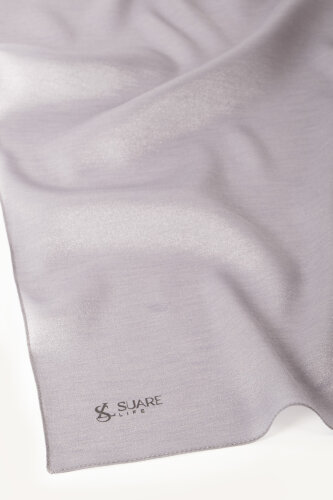 Gümüş Düz Renk Kehribar Eşarp - 3