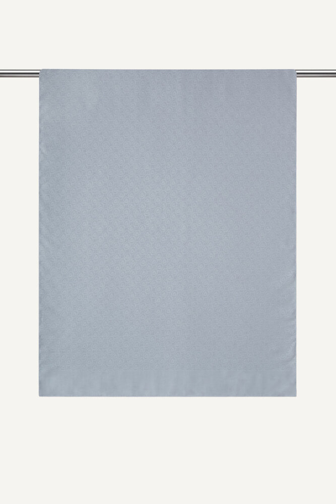 Gümüş Piramit Monogram Desen Mercan Şal - 1