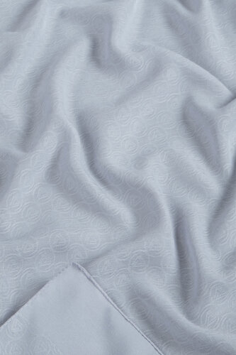 Gümüş Piramit Monogram Desen Mercan Şal (1)