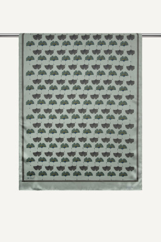 Gümüş Yonca Desenli İdol Vual Şal