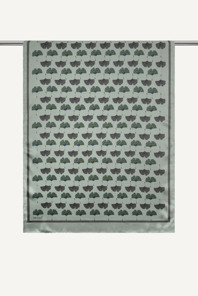 Gümüş Yonca Desenli İdol Vual Şal - 1