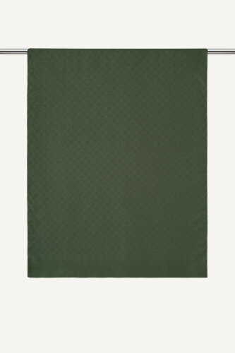 Haki Piramit Monogram Desen Mercan Şal