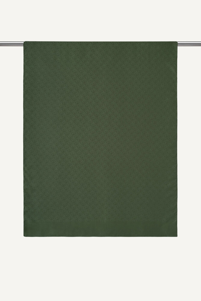 Haki Piramit Monogram Desen Mercan Şal - 1