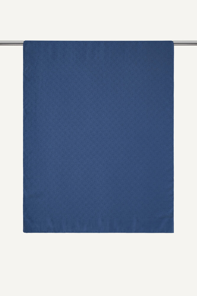 İndigo Piramit Monogram Desen Mercan Şal - 2