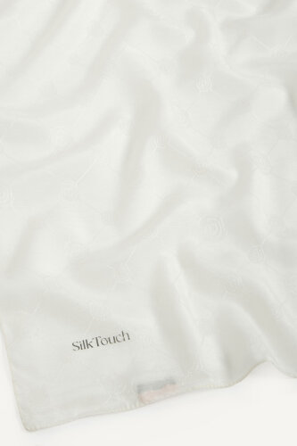 İpeksi Monogram Desen Mercan Eşarp - 3