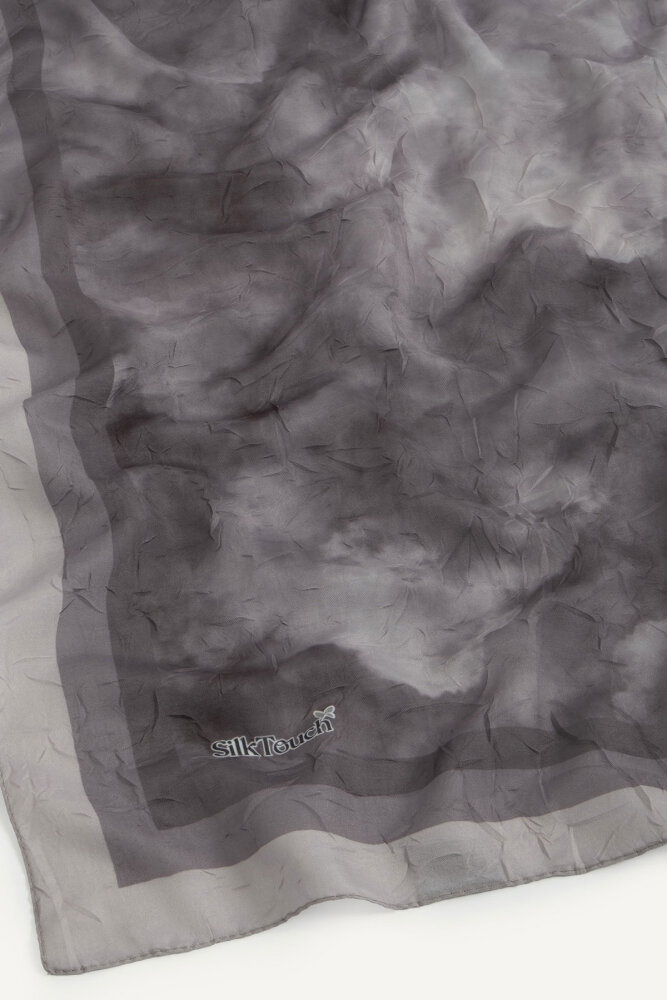 Kahve Bulut Desen Kraş Eşarp - 3