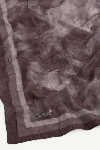 Kahve Bulut Desenli Kraş Şal (1)