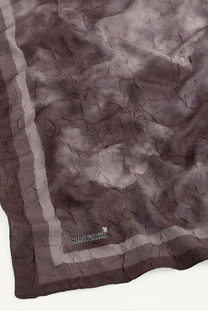 Kahve Bulut Desenli Kraş Şal - 2