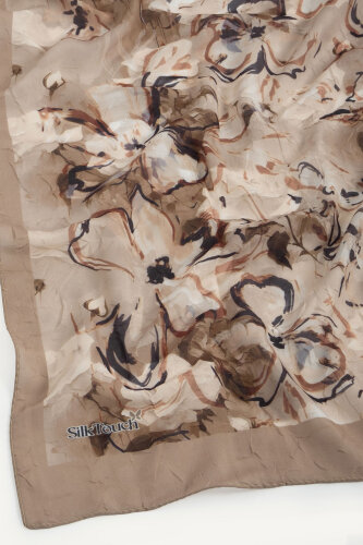 Kahve Pamuk Esintisi Desen Kraş Şal (1)